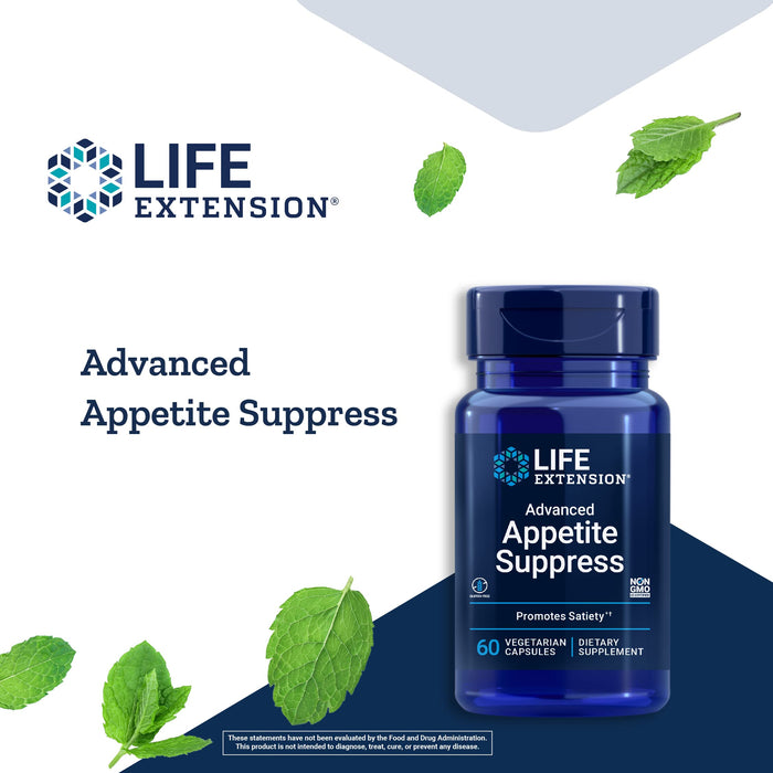 Life Extension Advanced Appetite Suppress - 60 vcaps | High-Quality Slimming and Weight Management | MySupplementShop.co.uk