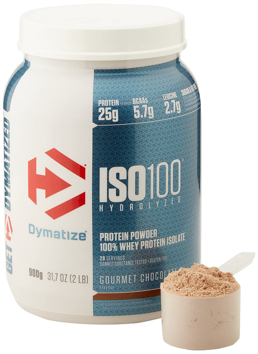 Dymatize ISO-100, Gourmet Chocolate - 900 grams | High-Quality Protein | MySupplementShop.co.uk
