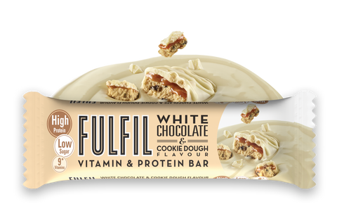 Fulfil Vitamin & Protein Bar 15 x 55g - White Choc Cookie Dough - Sports Nutrition at MySupplementShop by Fulfil Nutrition