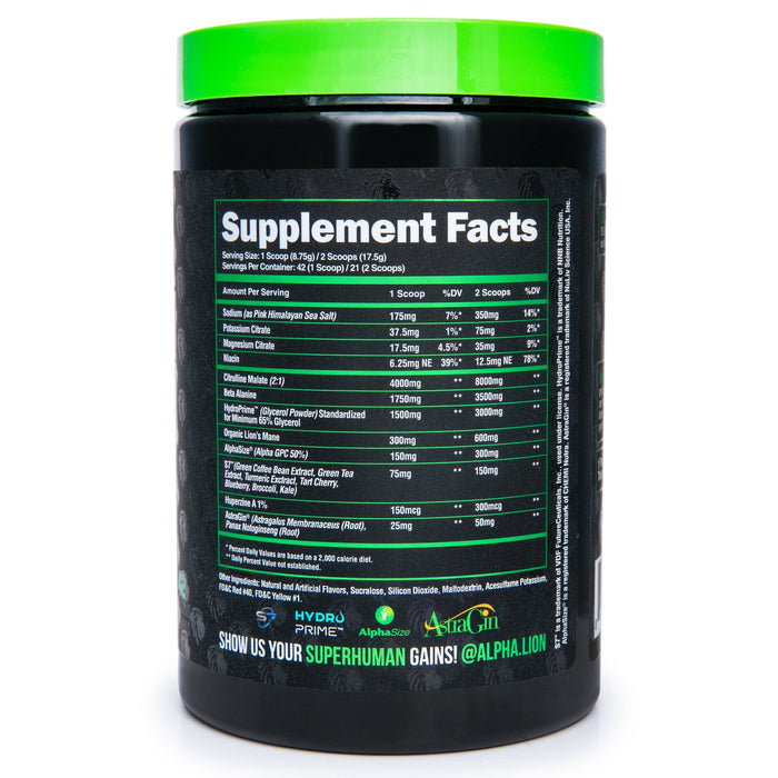 Alpha Lion SuperHuman Pump 367g Peach Pumps | High-Quality Vitamins & Supplements | MySupplementShop.co.uk