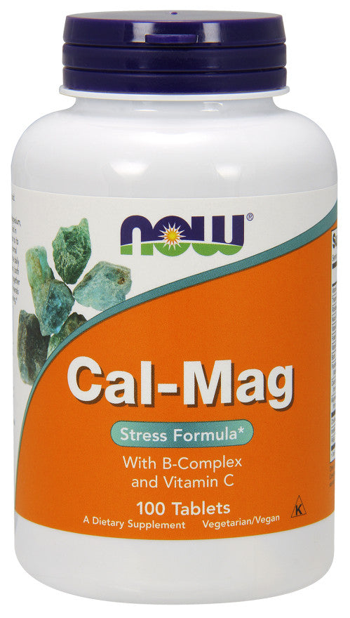 NOW Foods Cal-Mag with B-Complex and Vitamin C - 100 tablets | High-Quality Health and Wellbeing | MySupplementShop.co.uk