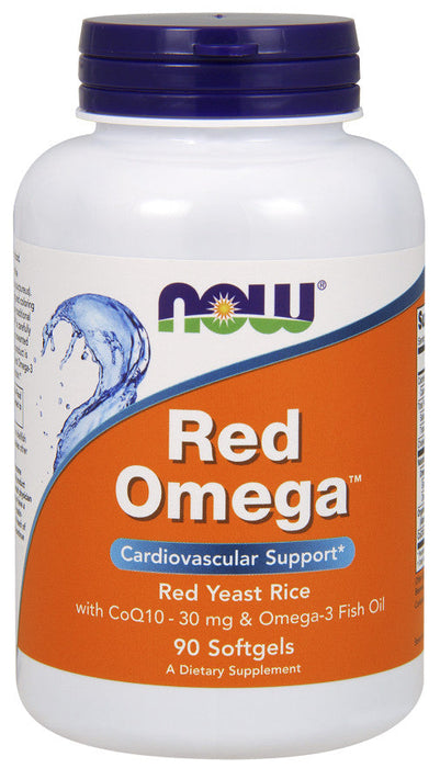 NOW Foods Red Omega (Red Yeast Rice) - 90 softgels - Omegas, EFAs, CLA, Oils at MySupplementShop by NOW Foods