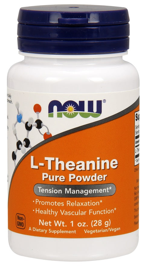 NOW Foods L-Theanine, Pure Powder - 28g | High-Quality Amino Acids and BCAAs | MySupplementShop.co.uk
