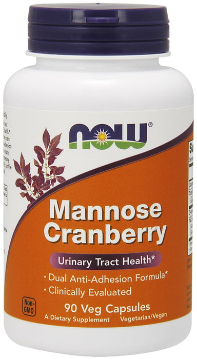 NOW Foods Mannose Cranberry - 90 vcaps - Health and Wellbeing at MySupplementShop by NOW Foods