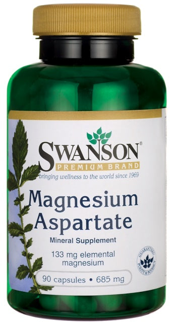 Swanson Magnesium Aspartate, 685mg - 90 caps | High-Quality Vitamins & Minerals | MySupplementShop.co.uk