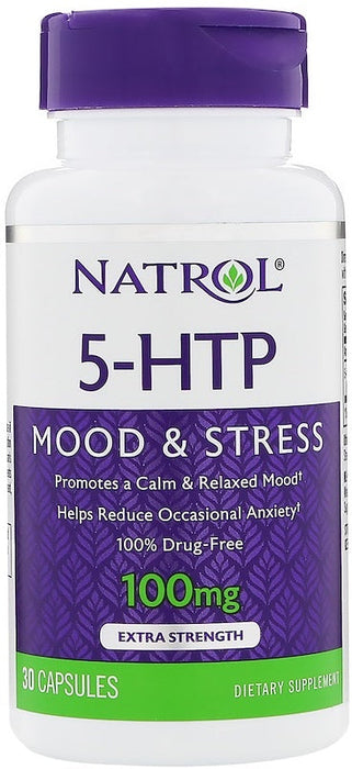 Natrol 5-HTP, 100mg - 30 caps - Health and Wellbeing at MySupplementShop by Natrol