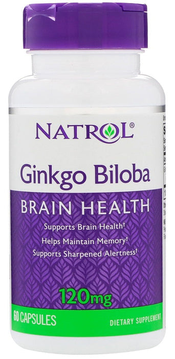 Natrol Ginkgo Biloba, 120mg - 60 caps - Health and Wellbeing at MySupplementShop by Natrol