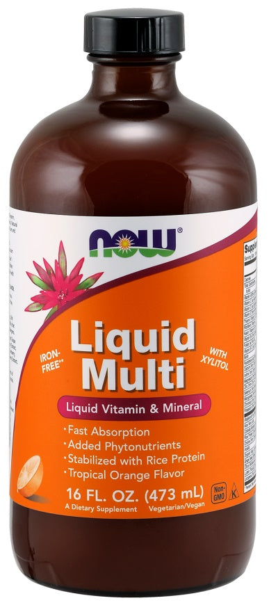 NOW Foods Liquid Multi, Wild Berry (Iron Free) - 473 ml. | High-Quality Vitamins & Minerals | MySupplementShop.co.uk