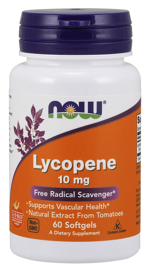 NOW Foods Lycopene, 10mg - 60 softgels | High-Quality Health and Wellbeing | MySupplementShop.co.uk