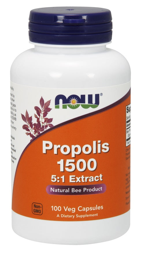NOW Foods Propolis 5:1 Extract, 1500mg - 100 vcaps | High-Quality Health and Wellbeing | MySupplementShop.co.uk