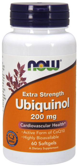 NOW Foods Ubiquinol, 200mg - 60 softgels - Health and Wellbeing at MySupplementShop by NOW Foods