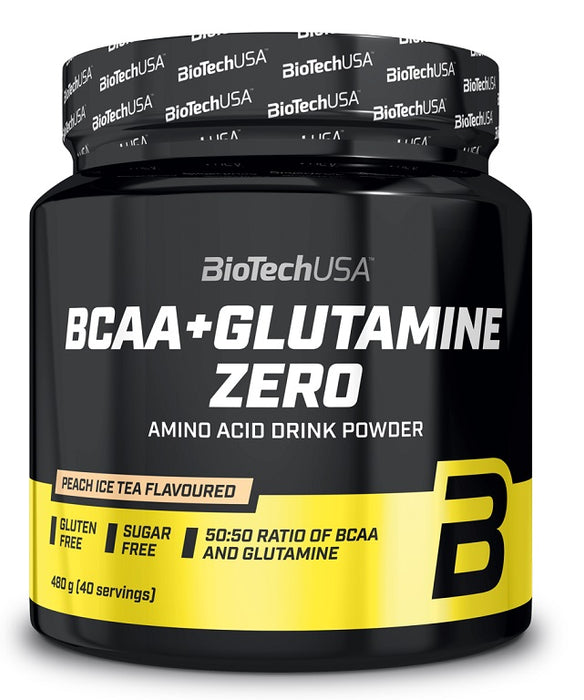 BioTechUSA BCAA + Glutamine Zero, Lemon - 480 grams - Amino Acids and BCAAs at MySupplementShop by BioTechUSA