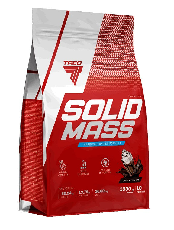 Trec Nutrition Solid Mass, Vanilla - 1000 grams | High-Quality Weight Gainers & Carbs | MySupplementShop.co.uk