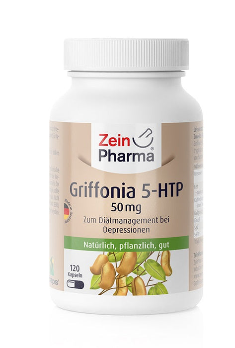 Zein Pharma Griffonia 5-HTP, 50mg - 120 caps - Health and Wellbeing at MySupplementShop by Zein Pharma