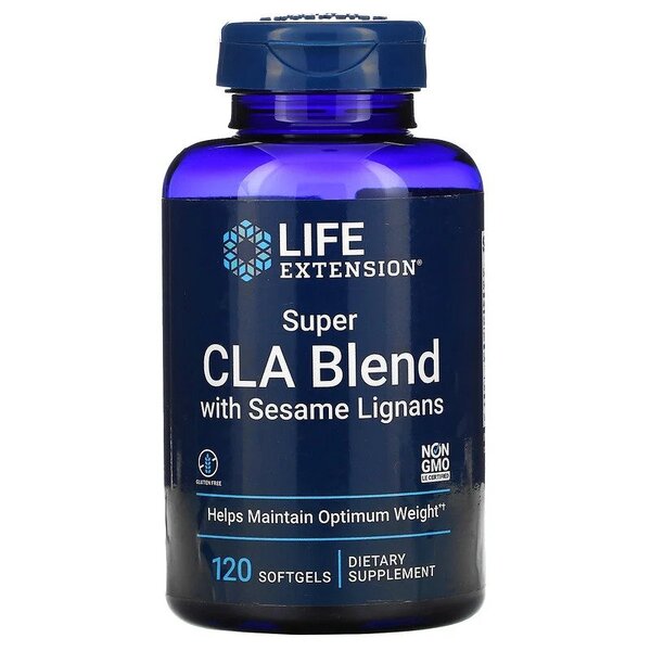 Life Extension Super CLA Blend with Sesame Lignans - 120 softgels | High-Quality Slimming and Weight Management | MySupplementShop.co.uk