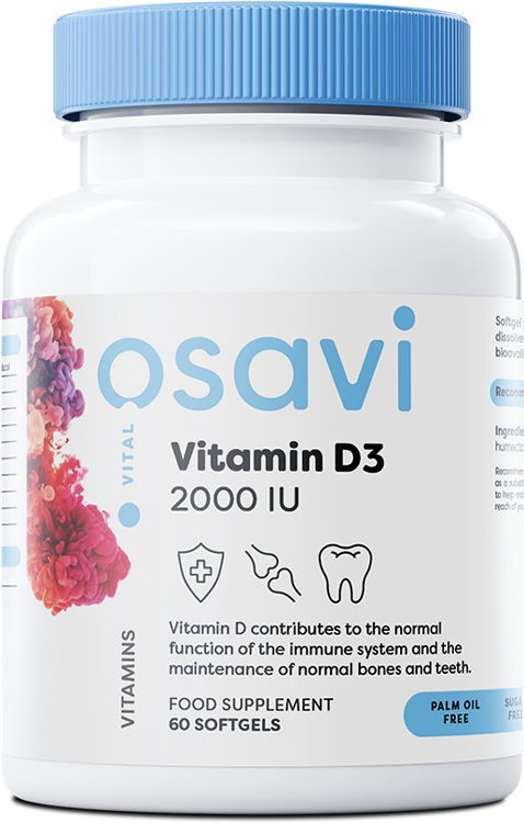 Osavi Vitamin D3, 2000IU - 60 softgels | High-Quality Sports Supplements | MySupplementShop.co.uk