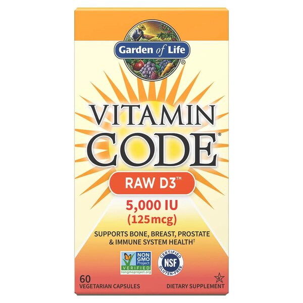 Garden of Life Vitamin Code Raw D3, 5000 IU - 60 vcaps | High-Quality Vitamins & Minerals | MySupplementShop.co.uk