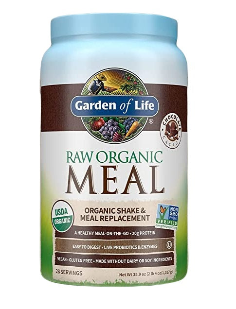 Garden of Life Raw Organic Meal, Chocolate Cacao - 1017g | High-Quality Plant Proteins | MySupplementShop.co.uk