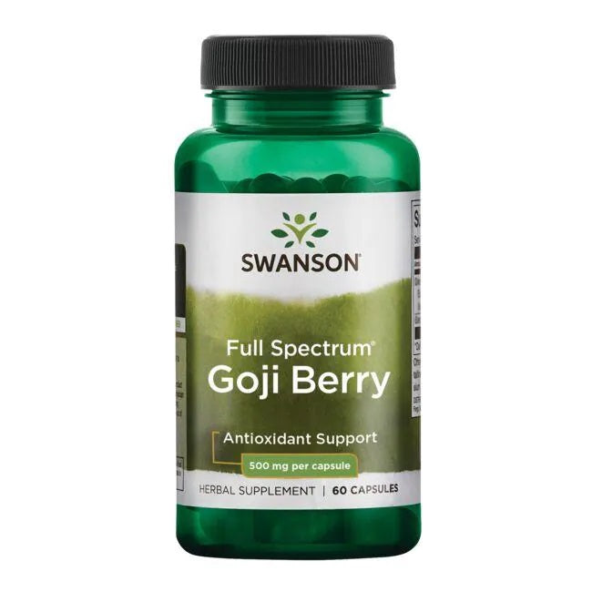 Swanson Full Spectrum Goji Berry, 500mg - 60 caps - Health and Wellbeing at MySupplementShop by Swanson