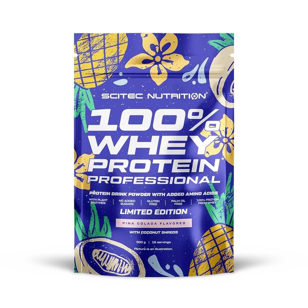 100% Whey Protein Professional, Pina Colada - 500g - Whey Protein at MySupplementShop by SciTec